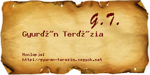 Gyurán Terézia névjegykártya
